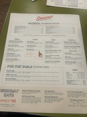 Menu photo 4 Snooze, an A.M. Eatery Las Vegas, NV