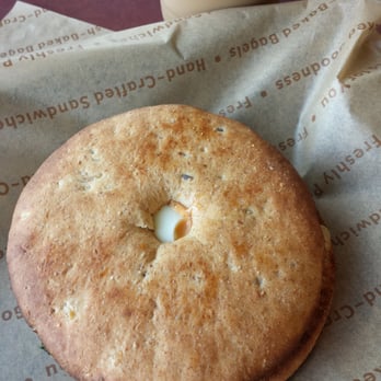 Einstein Bros. Bagels - 270 calorie asparagus, mushroom and Swiss bagel thin eggwhite - Bagels Near Me - Gurnee, Illinois