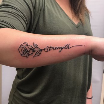 Esperanza Ink Tattoos - Rose with strength on the stem, I love it! - Tattoo Near Me - Montclair, California Esperanza Ink Tattoos - Rose with strength on the stem, I love it! - Tattoo Near Me - Montclair, California