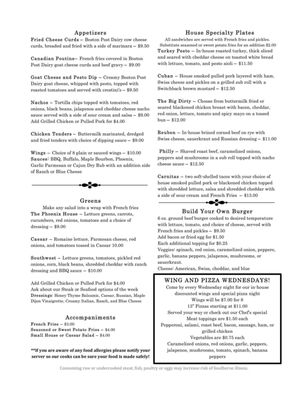 Menu photo 3 Phoenix House Enosburg Falls, VT