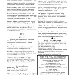 Phoenix House - Lunch menu