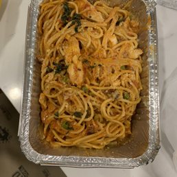 Spicy carbonara + chicken Spicy carbonara + chicken