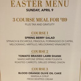 The phenomenal Easter dinner special.