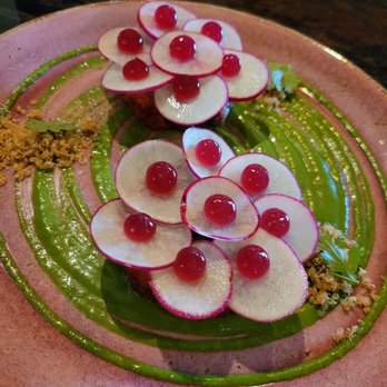 XO Restaurant - Beet lotus flower with crispy quinoa - Asian Fusion Near Me - Honolulu, Hawaii XO Restaurant - Beet lotus flower with crispy quinoa - Asian Fusion Near Me - Honolulu, Hawaii
