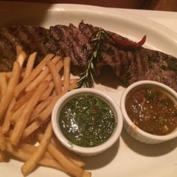 Arrachera with chimichurrib sauce