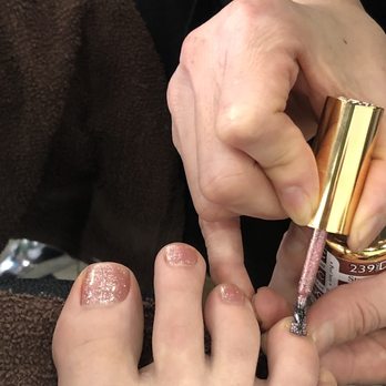Embellish Nails Studio - First coat of gel color 239- starfish - Nail Salons Near Me - Elk Grove, California