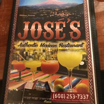 Jose's Authentic Mexican Restaurant - Menu cover - Mexican Near Me - Wisconsin Dells, Wisconsin