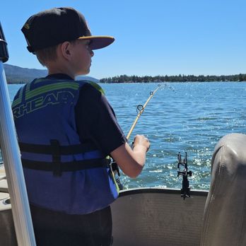 Cantrell Guide Service - Enjoying his 1st time fishing! - Fishing Near Me - Big Bear Lake, California Cantrell Guide Service - Enjoying his 1st time fishing! - Fishing Near Me - Big Bear Lake, California