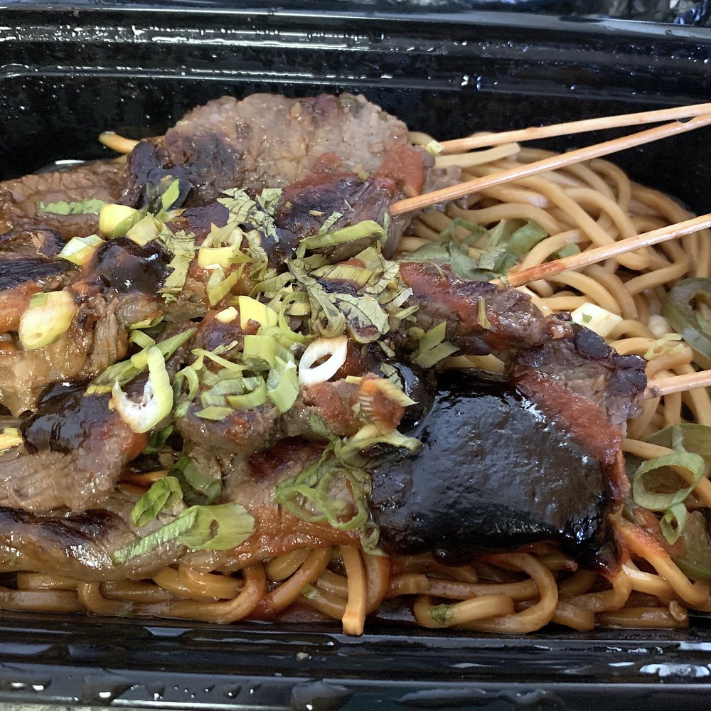 Achiote MCK - Asian Beef Skewers (black angus beef marinated in sesame oil, chili noodles, scallions, sesame seeds) - Food Trucks Near Me