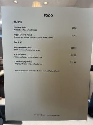 Menu photo 2 Hygge Coffee La Mirada, CA