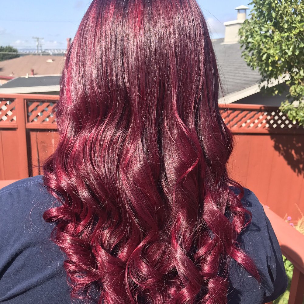 Clean Looks - Burgundy Hair Color! Cindy did an amazing job!!!! - Hair Salons Near Me - Pacifica, California Clean Looks - Burgundy Hair Color! Cindy did an amazing job!!!! - Hair Salons Near Me - Pacifica, California