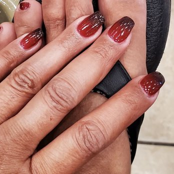Veneto Nail Bar - Ombre on the nails and my signature "wine not" #374 Sally Hansen on the toes. - Nail Salons Near Me - Keller, Texas Veneto Nail Bar - Ombre on the nails and my signature "wine not" #374 Sally Hansen on the toes. - Nail Salons Near Me - Keller, Texas