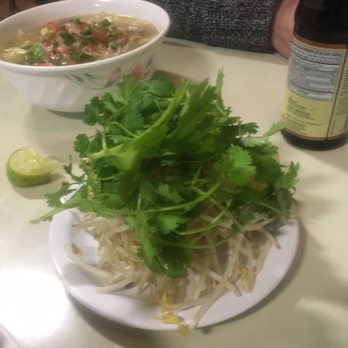 Pho Lucky - Cilantro and bean sprouts. Very Fresh! - Thai Near Me - Wasilla, Alaska