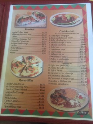 Menu photo 1 Taqueria Michoacana Cedartown, GA