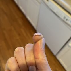 Polish Me Nail Spa - See how uneven it is? Why? For $70 it should be smooth