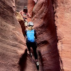 East Zion Experiences - Repelling in Ladder Canyon