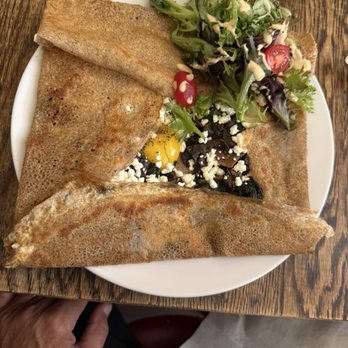 Paris Crepes Cafe - Spinach, mushroom and egg galette - Creperies Near Me - Niagara Falls, Ontario Paris Crepes Cafe - Spinach, mushroom and egg galette - Creperies Near Me - Niagara Falls, Ontario