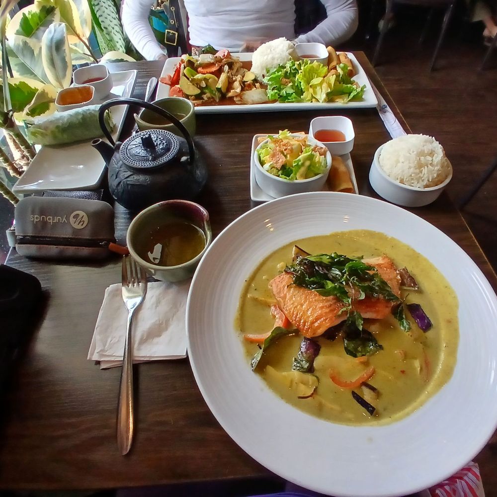 Similan Thai Restaurant - Green Curry ,Protein Choice = Salmon - Thai Near Me - Solana Beach, California Similan Thai Restaurant - Green Curry ,Protein Choice = Salmon - Thai Near Me - Solana Beach, California