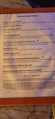 Menu photo 1 Terrace Lounge Reno, NV