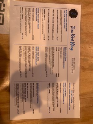 Menu photo 2 Bleu Bird Wings Gainesville, FL