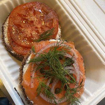 Apollo Bagels - Salmon lox bagel & tomato bagel - Bagels Near Me - New York, New York