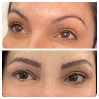 Maryam K Beauty - Before (top) After (bottom) - Threading Services Near Me - Folsom, California Maryam K Beauty - Before (top) After (bottom) - Threading Services Near Me - Folsom, California