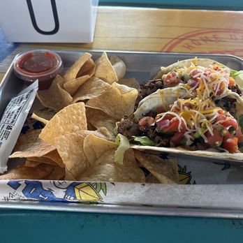 Coco's Crush Bar and Grill OG - Carne asada tacos with a side of salsa and chips - Tiki Bars Near Me - Clearwater, Florida Coco's Crush Bar and Grill OG - Carne asada tacos with a side of salsa and chips - Tiki Bars Near Me - Clearwater, Florida