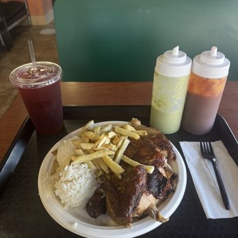 Pollo A La Brasa - Chicken with rice and fries, and Chicha Morada - Latin American Near Me - Los Angeles, California Pollo A La Brasa - Chicken with rice and fries, and Chicha Morada - Latin American Near Me - Los Angeles, California