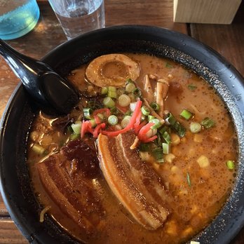 Coco's Ramen - Tonkotsu Pork Belly Ramen add black garlic and corn - Ramen Near Me - San Francisco, California