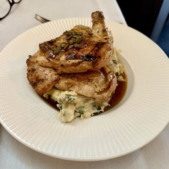 City Post Chophouse - Half hen on spinach mashed potatoes - Steakhouses Near Me - Georgetown, Texas