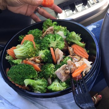 Pick Up Stix Fresh Asian Flavors - Bowl of teriyaki chicken and veggies without the teriyaki sauce - Chinese Near Me - Valencia, California Pick Up Stix Fresh Asian Flavors - Bowl of teriyaki chicken and veggies without the teriyaki sauce - Chinese Near Me - Valencia, California