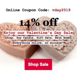 Jade Soap Shop - Valentine's Day Sale: 14% off thru Feb 14th. Must apply the coupon code.