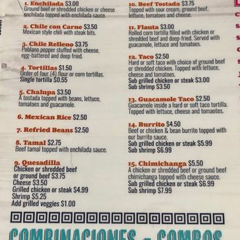 Los Cantaritos - A La Carte Menu - Mexican Near Me - Slidell, Louisiana