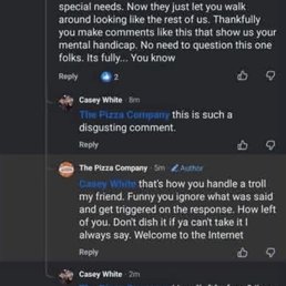 Awful comments by owner Awful comments by owner