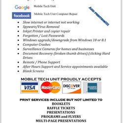 Mobile Tech Unit - Flyer