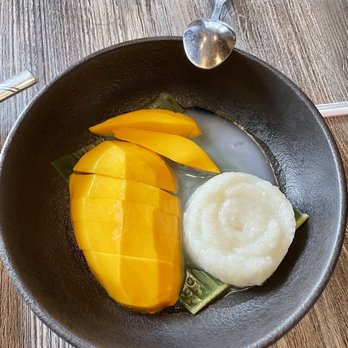 Cafe Equator - Mango and sticky rice dessert - Thai Near Me - Metairie, Louisiana Cafe Equator - Mango and sticky rice dessert - Thai Near Me - Metairie, Louisiana