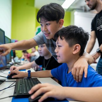 Code Ninjas - Ninjas learning boolean logic using minecraft redstone - Specialty Schools Near Me - Boca Raton, Florida
