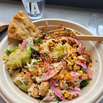 CAVA - Half chicken half veggie bowl - Mediterranean Near Me - Nashville, Tennessee CAVA - Half chicken half veggie bowl - Mediterranean Near Me - Nashville, Tennessee