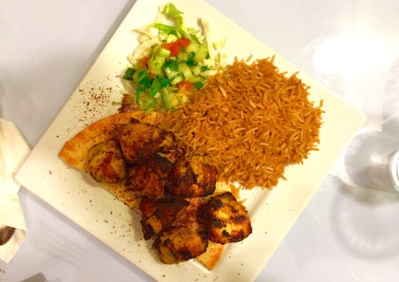 Photo of Zara Afghan Cuisine - Sacramento, CA, US. Chicken kabob over rice