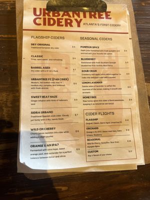Menu photo 1 Urban Tree Cidery Atlanta, GA Menu photo 1 Urban Tree Cidery Atlanta, GA