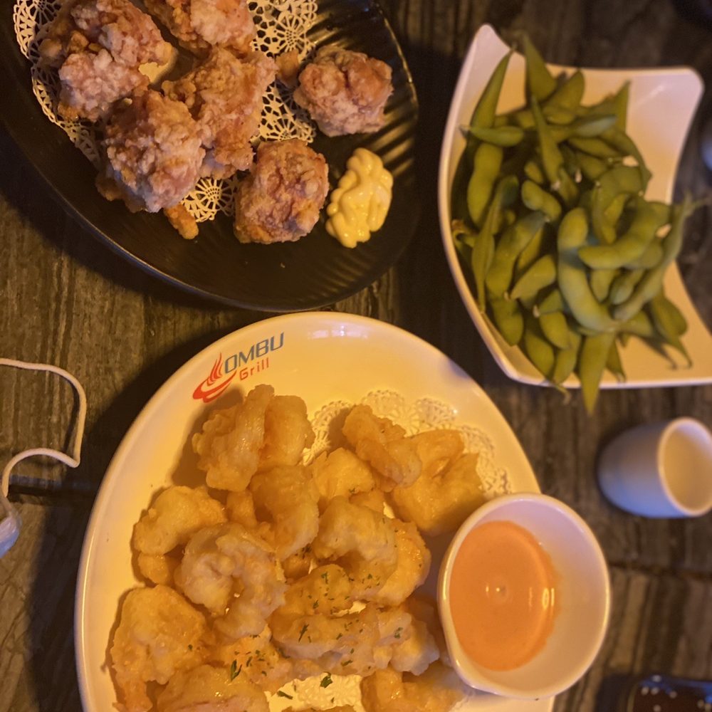 Ombu Grill - Fried Chicken thigh, edamame, A5. Golden fried shrimp (without shell) - Barbeque Near Me - Salt Lake City, Utah Ombu Grill - Fried Chicken thigh, edamame, A5. Golden fried shrimp (without shell) - Barbeque Near Me - Salt Lake City, Utah