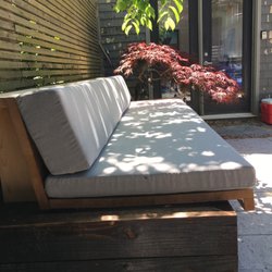 Comfort Foam - An outdoor custom seat and back cushions.