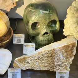 Rocks on display.