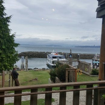 Argosy Cruises - Blake Island - View from the Longhouse and our small Argosy cruise ship we came in on. - Boat Tours Near Me - Seattle, Washington