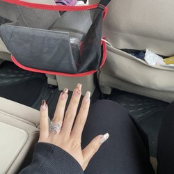 PNK Nails & Spa - Acrylic nail with design