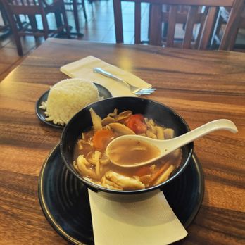 Thai Boat - Tom Yom soup with a side of rice. So good! - Thai Near Me - San Luis Obispo, California Thai Boat - Tom Yom soup with a side of rice. So good! - Thai Near Me - San Luis Obispo, California
