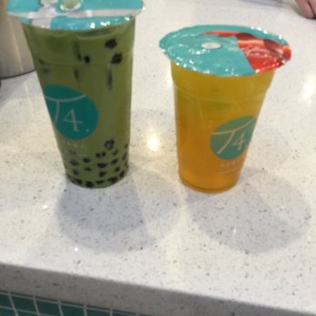 T4 - Matcha latte and passion fruit royal teas - Bubble Tea Near Me - Sacramento, California T4 - Matcha latte and passion fruit royal teas - Bubble Tea Near Me - Sacramento, California