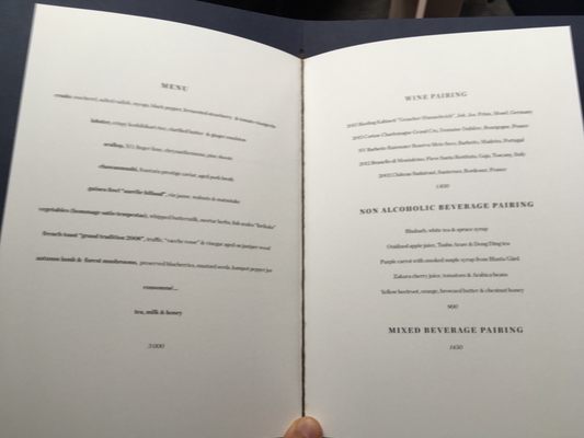 Menu photo 4 Frantzén Stockholm, AB