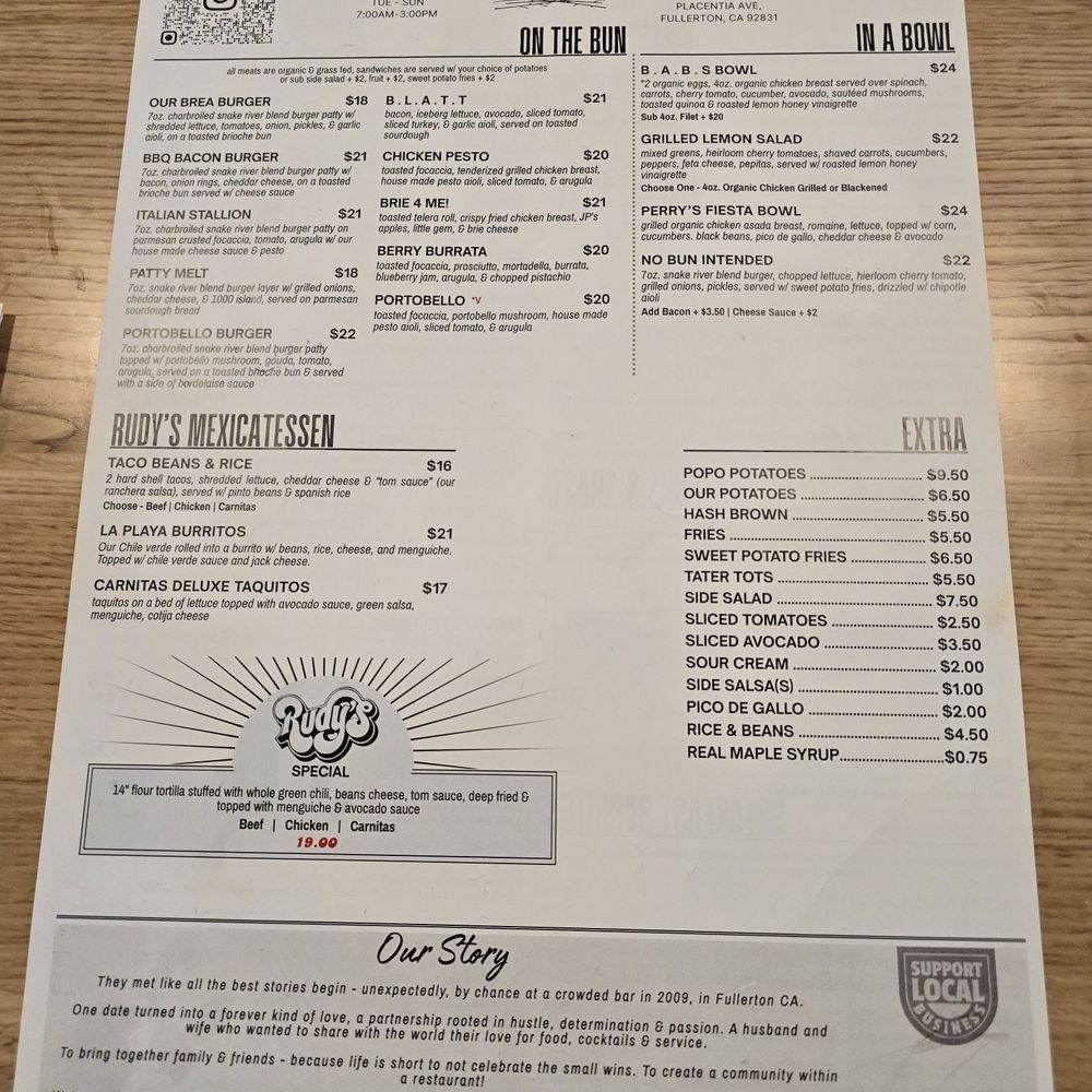 Our Nest - Menu - Breakfast & Brunch Near Me - Brea, California
