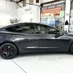 Window Kote of Largo - Llumar's FormulaOne Pinnacle Series nano-ceramic film on this 2024 Tesla Model 3